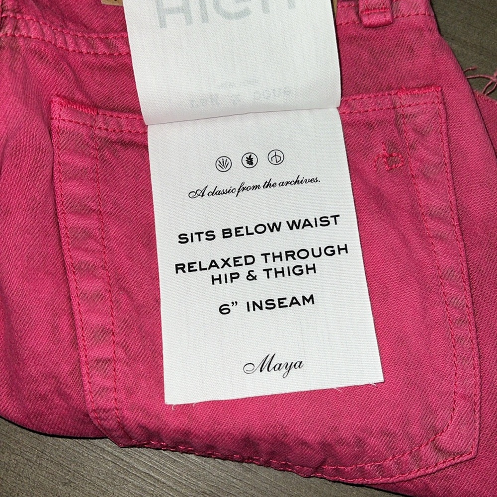 Rag & Bone Maya 6” Shorts Bright Fuchsia 25 Organic Cotton NWT - Picture 9 of 16
